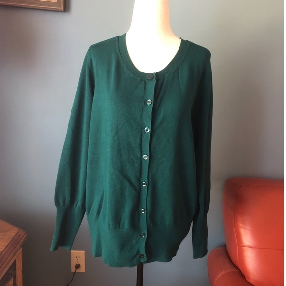 Le Grenier Les evades green minimalist cardi NWT - Picture 3 of 9
